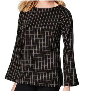 J. Jill Ponte Window Pane Knit Top